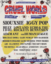 Gary Numan Cruel World Festival 2023 Artwork